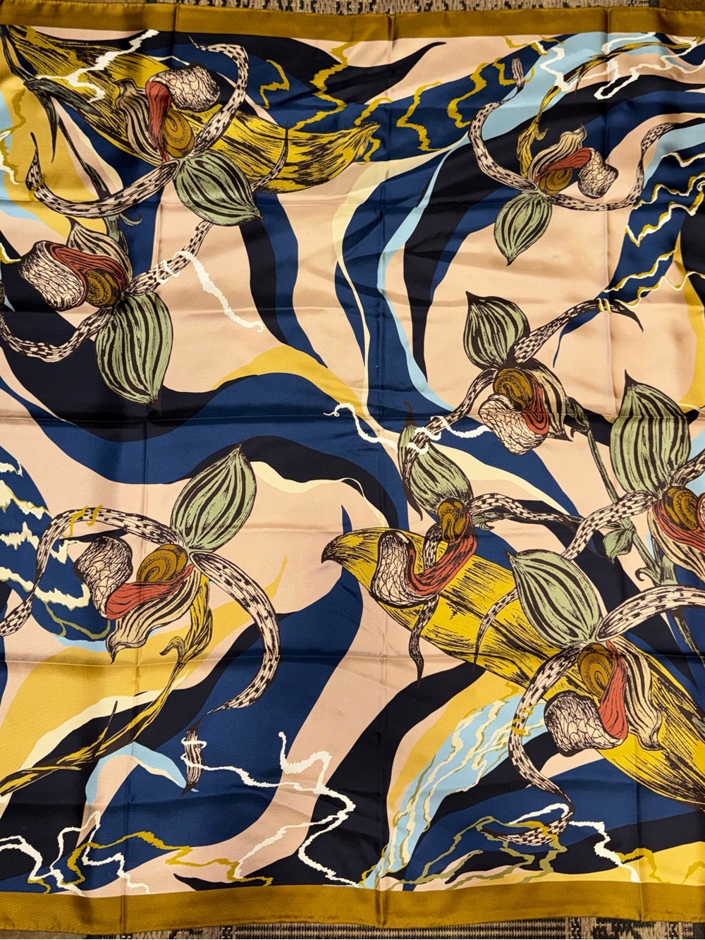 Jim Thompson “Slipper Orchid” Silk Scarf - Picture 11 of 13
